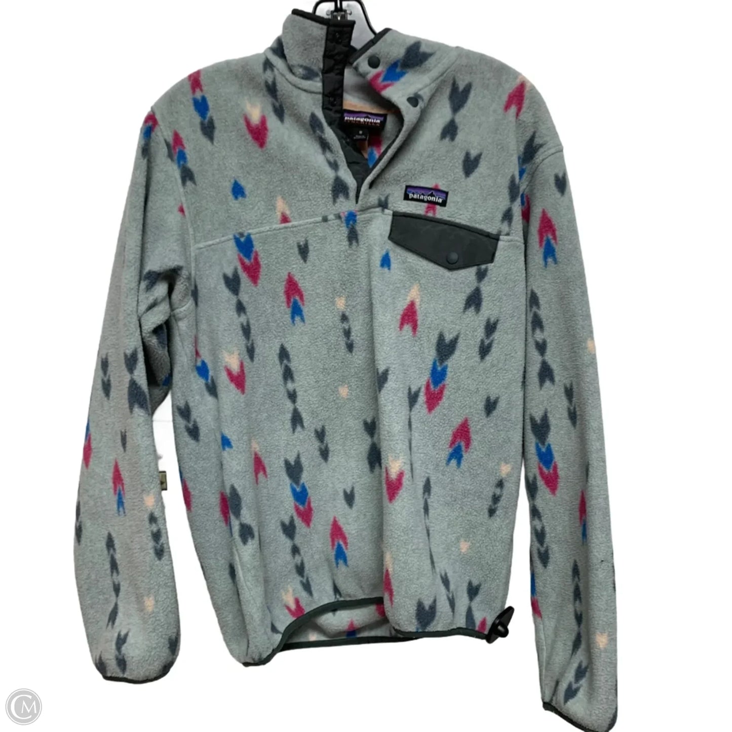 Athletic Sweatshirt Collar By Patagonia In Grey, Size: M