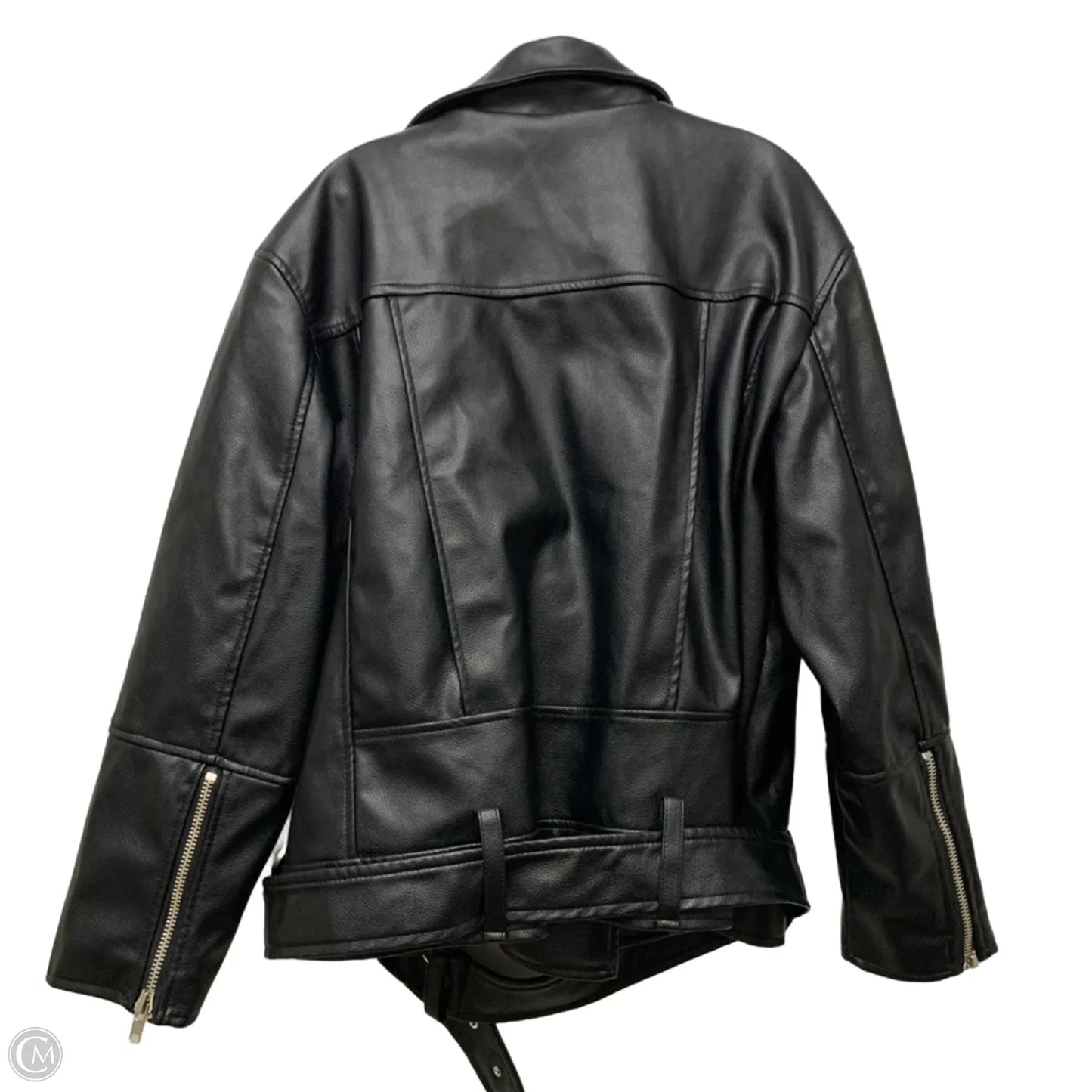 Jacket Moto By Boohoo Boutique In Black, Size: M