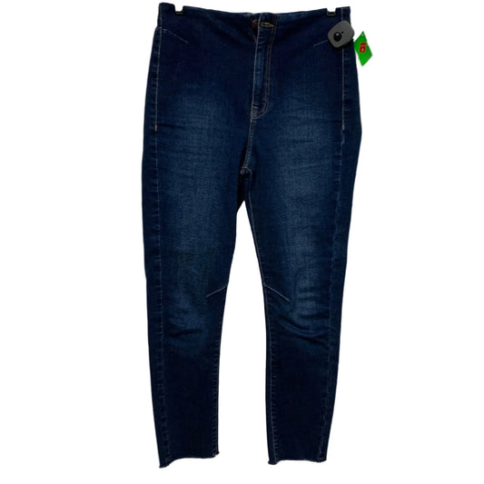 Jeans Skinny By Free People In Blue Denim, Size: 12