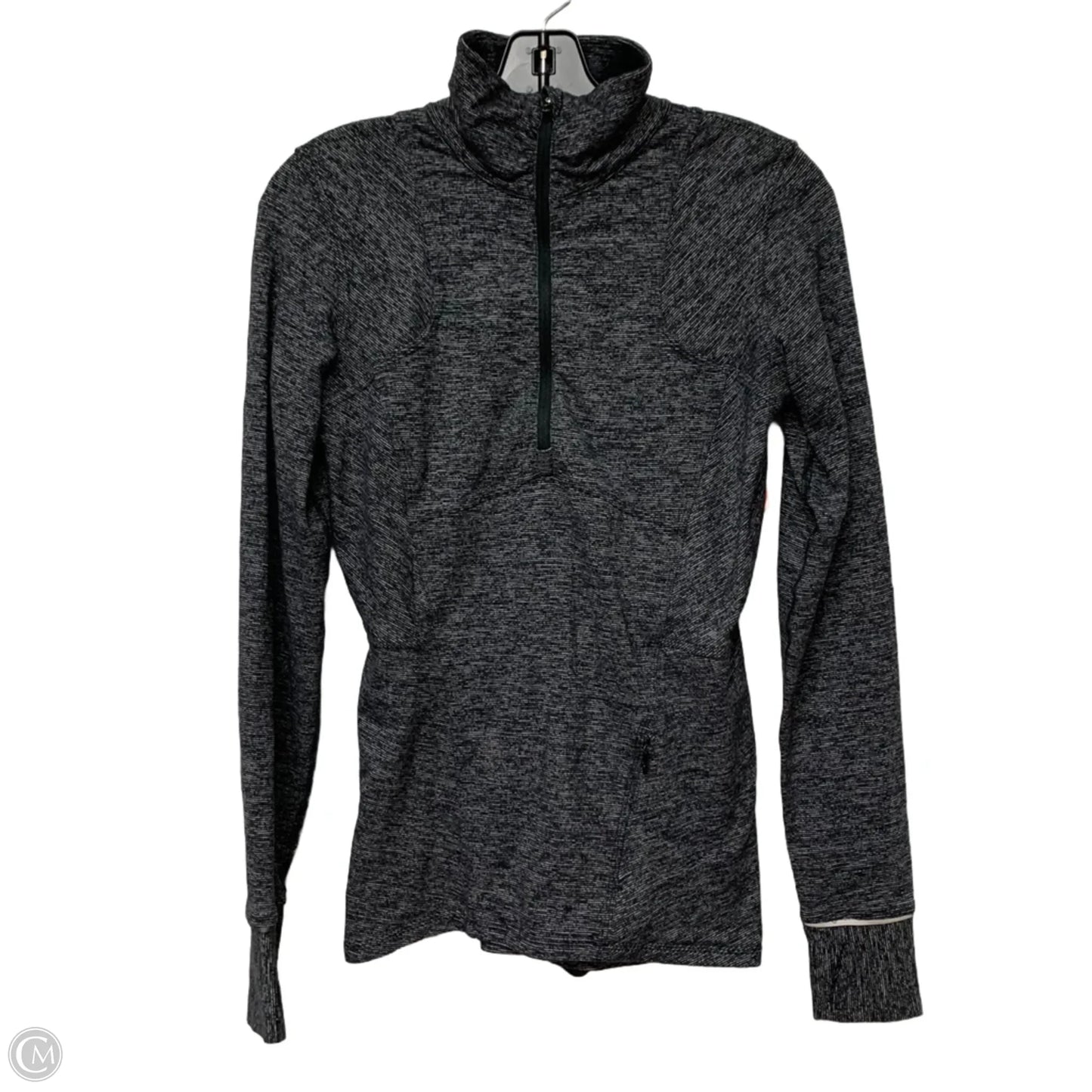 Athletic Sweatshirt Collar By Lululemon In Black & Grey, Size: S