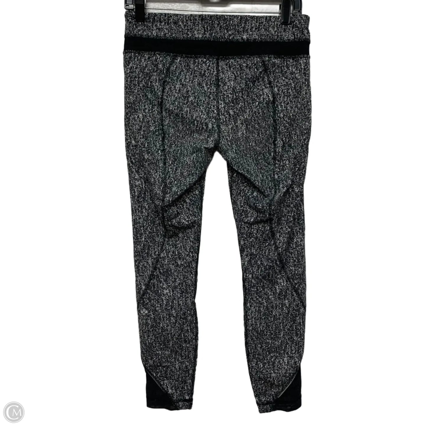 Athletic Leggings By Lululemon In Black & White, Size: M