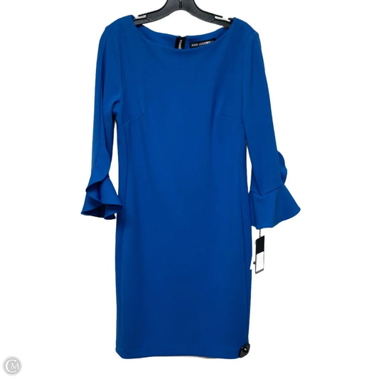 Dress Designer By Karl Lagerfeld In Blue, Size: S