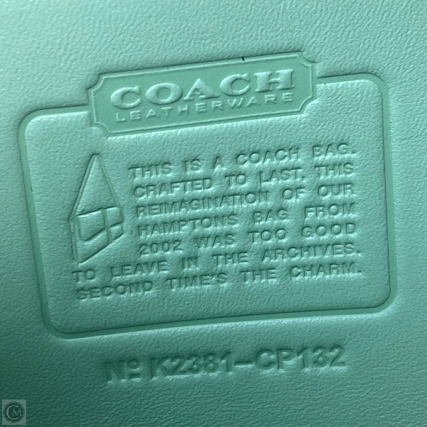 Handbag Designer By Coach, Size: Small