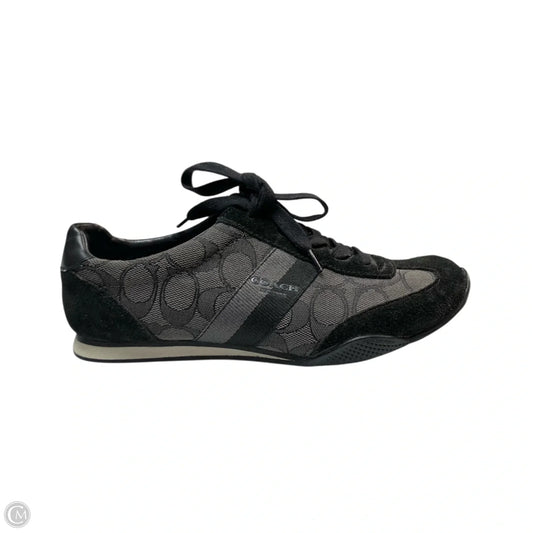 Shoes Designer By Coach In Black & Grey, Size: 6