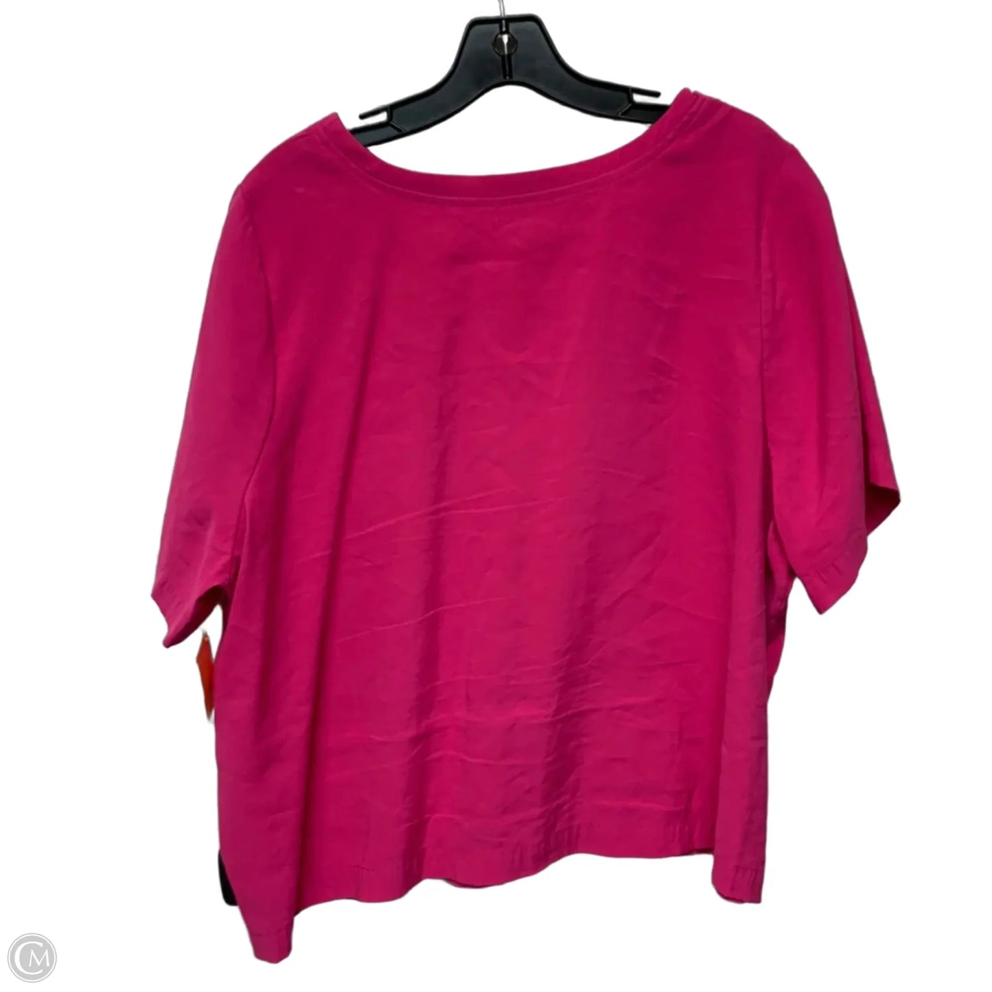 Top Short Sleeve By Good American In Pink, Size: S