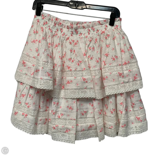 Skirt Mini & Short By Hyacinth House In Pink & White, Size: M