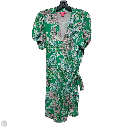 Romper Designer By Lilly Pulitzer In Green & White, Size: L