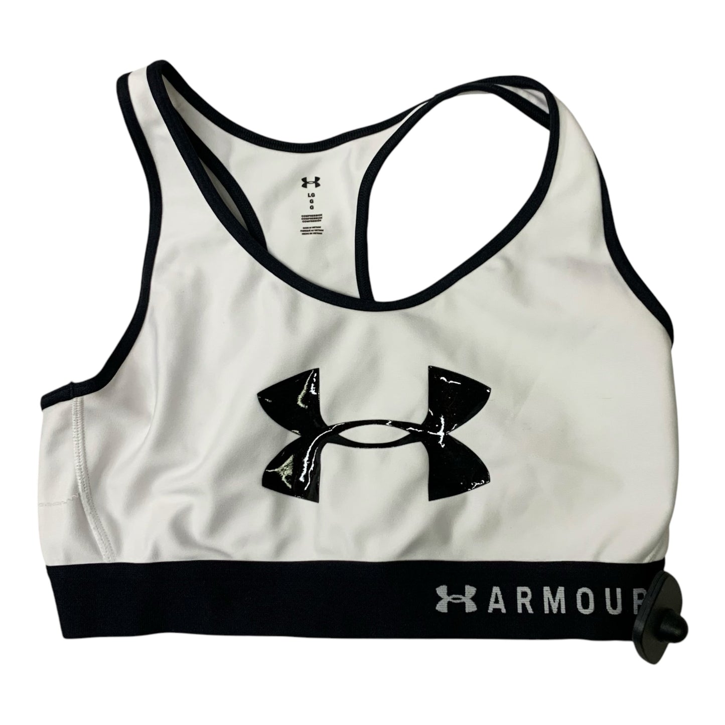 Athletic Bra By Under Armour In Black & White, Size: L