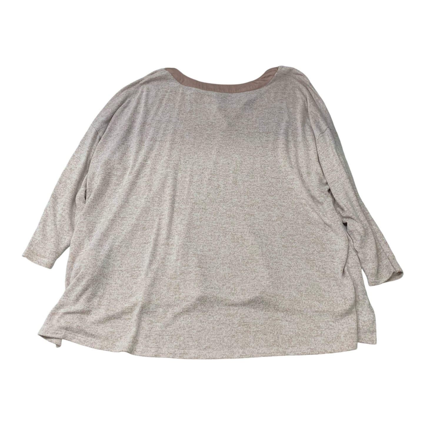 Top Long Sleeve By Donna Karan In Pink, Size: 1x