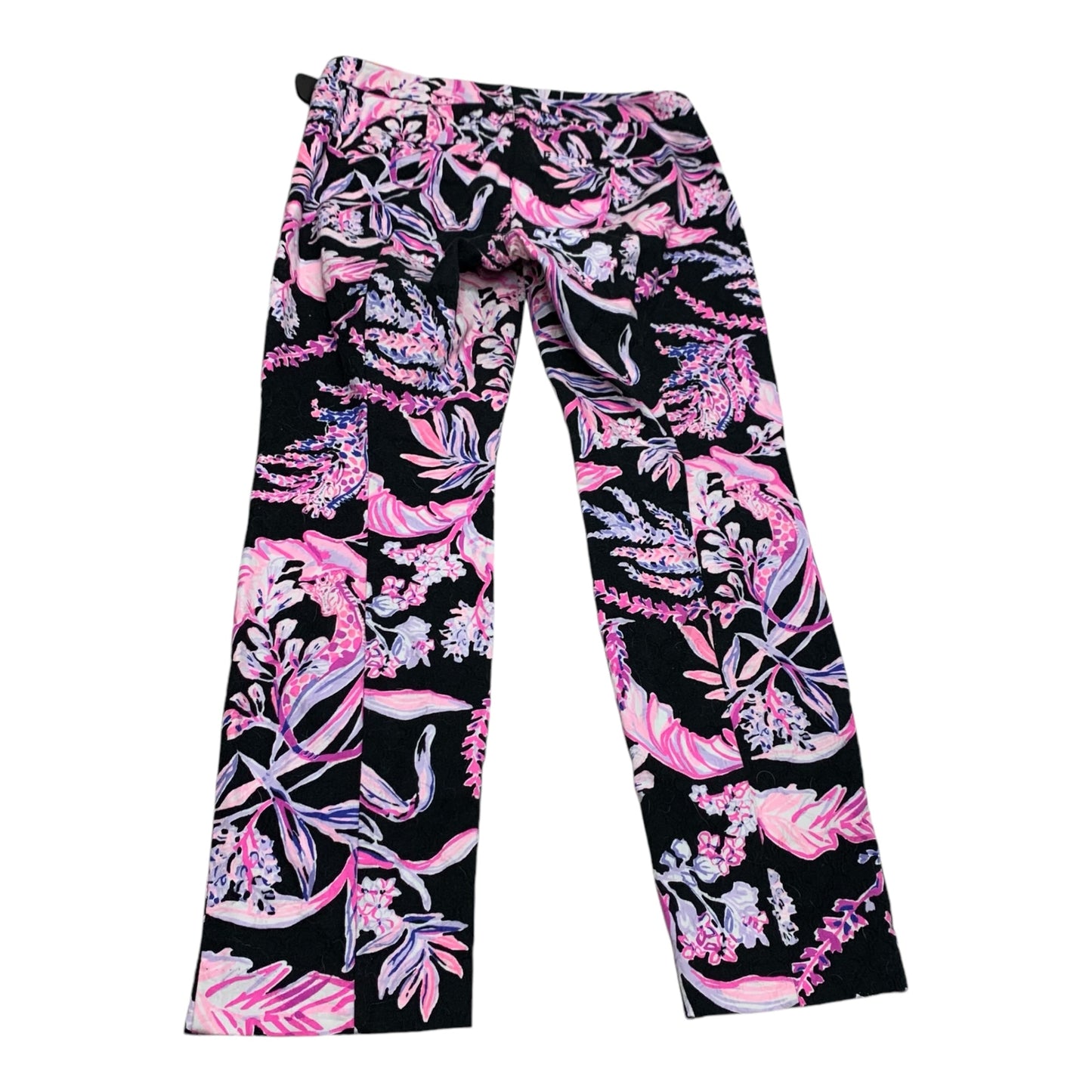 Pants Designer By Lilly Pulitzer In Black & Pink, Size: 4