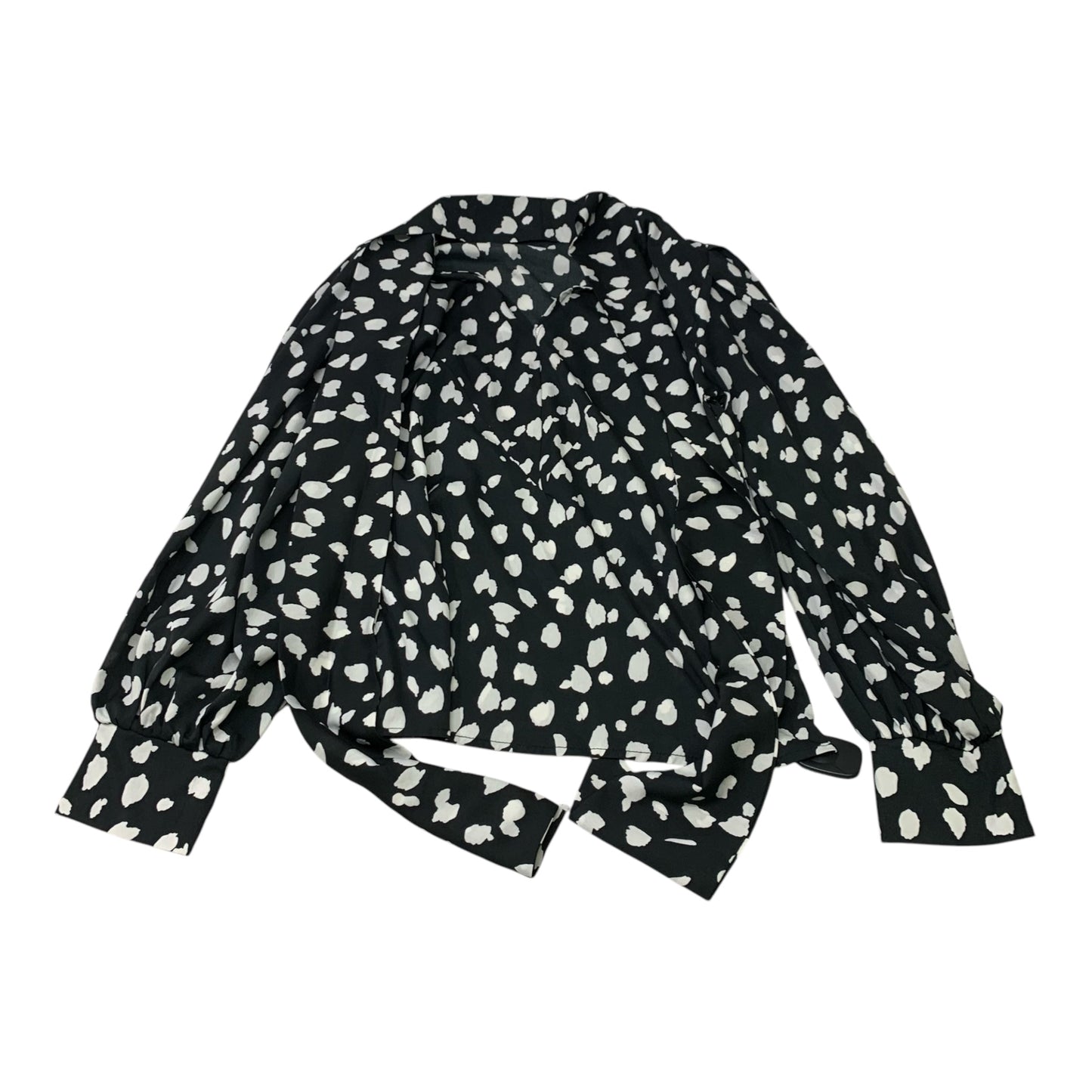 Blouse Long Sleeve By Shein In Black, Size: Xs