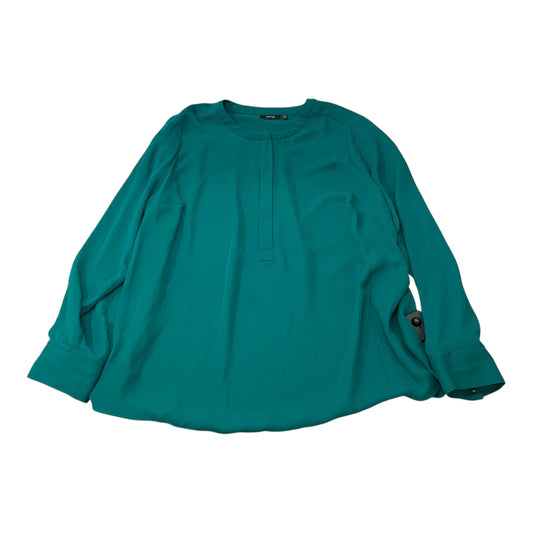 Blouse Long Sleeve By Apt 9 In Green, Size: 1x