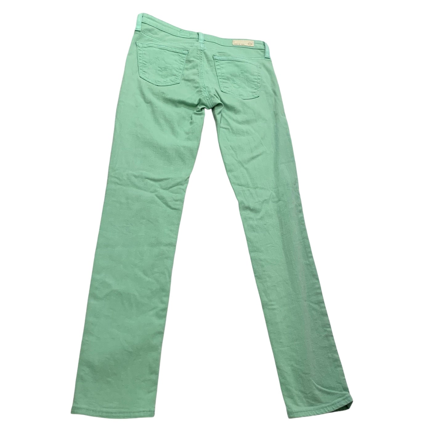 Jeans Skinny By Adriano Goldschmied In Green Denim, Size: 2