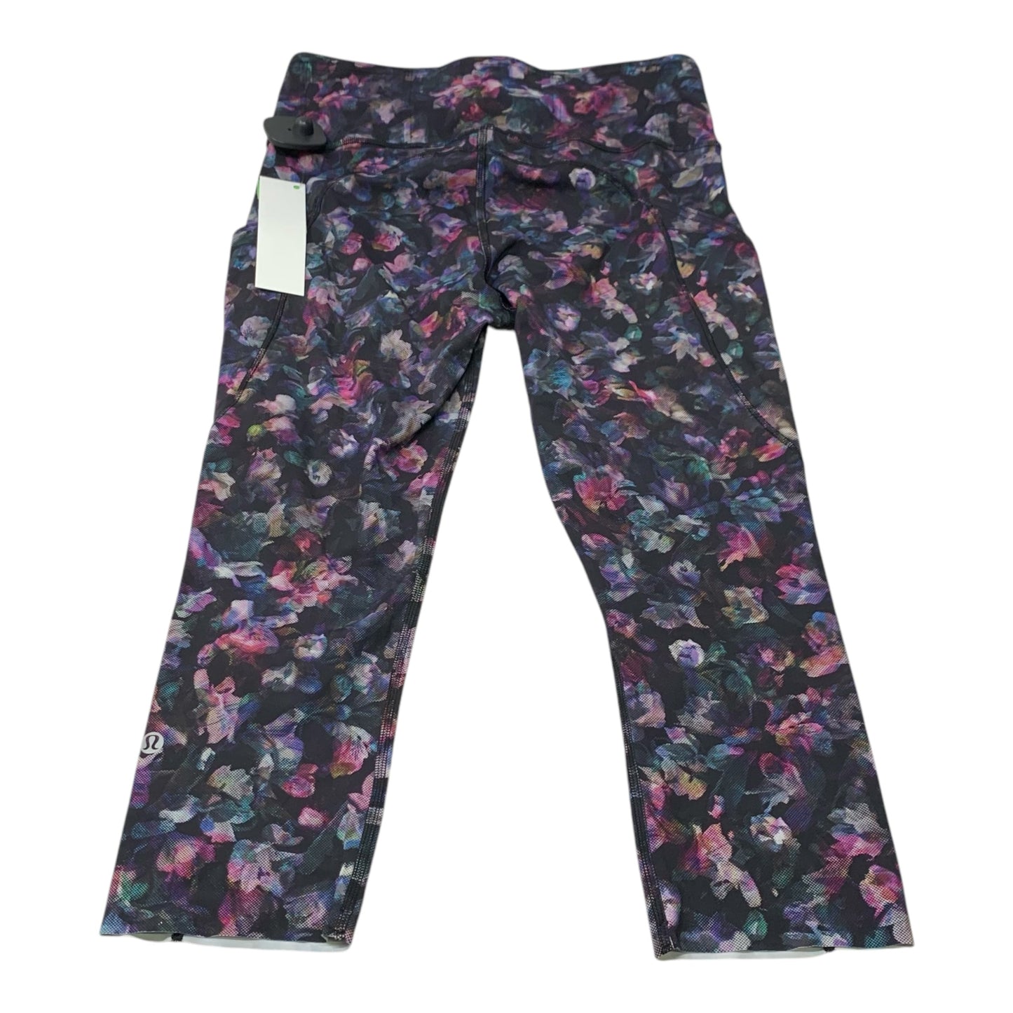 Capris Designer By Lululemon In Black & Purple, Size: M