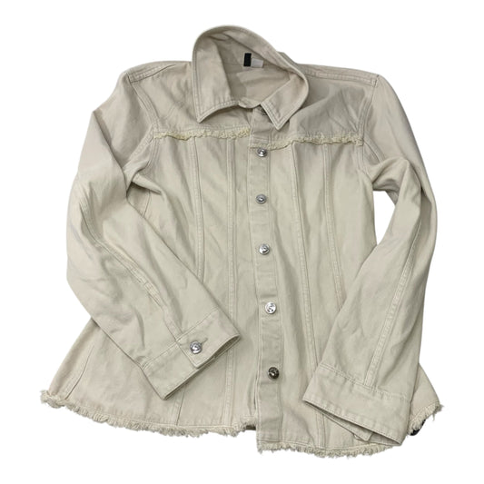 Jacket Denim By Divided In Cream Denim, Size: M