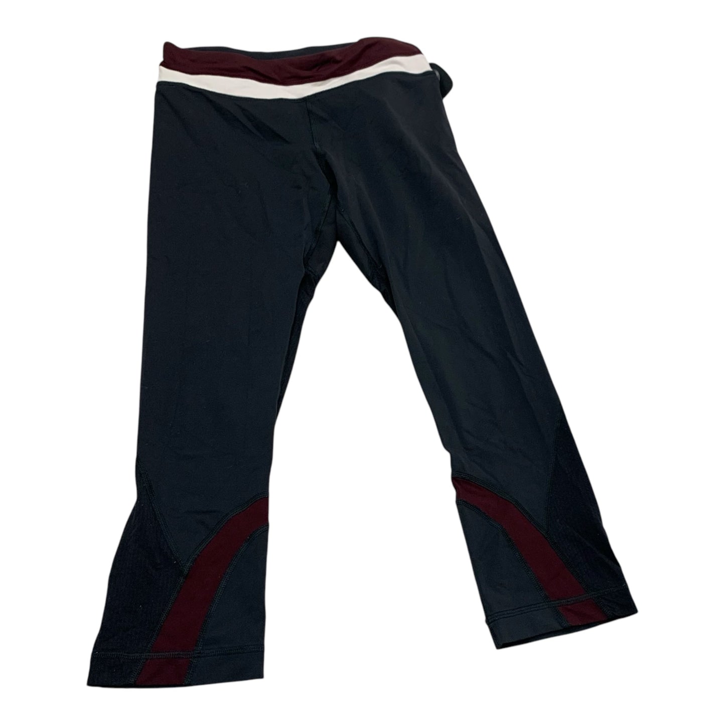 Athletic Capris By Lululemon In Grey & Red, Size: S