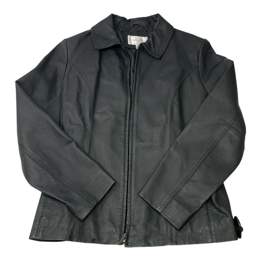 Jacket Leather By Worthington In Black, Size: M