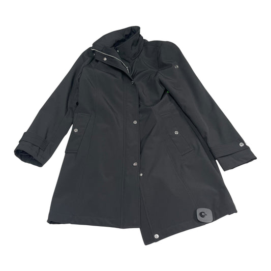 Coat Trench Coat By Calvin Klein In Black, Size: M