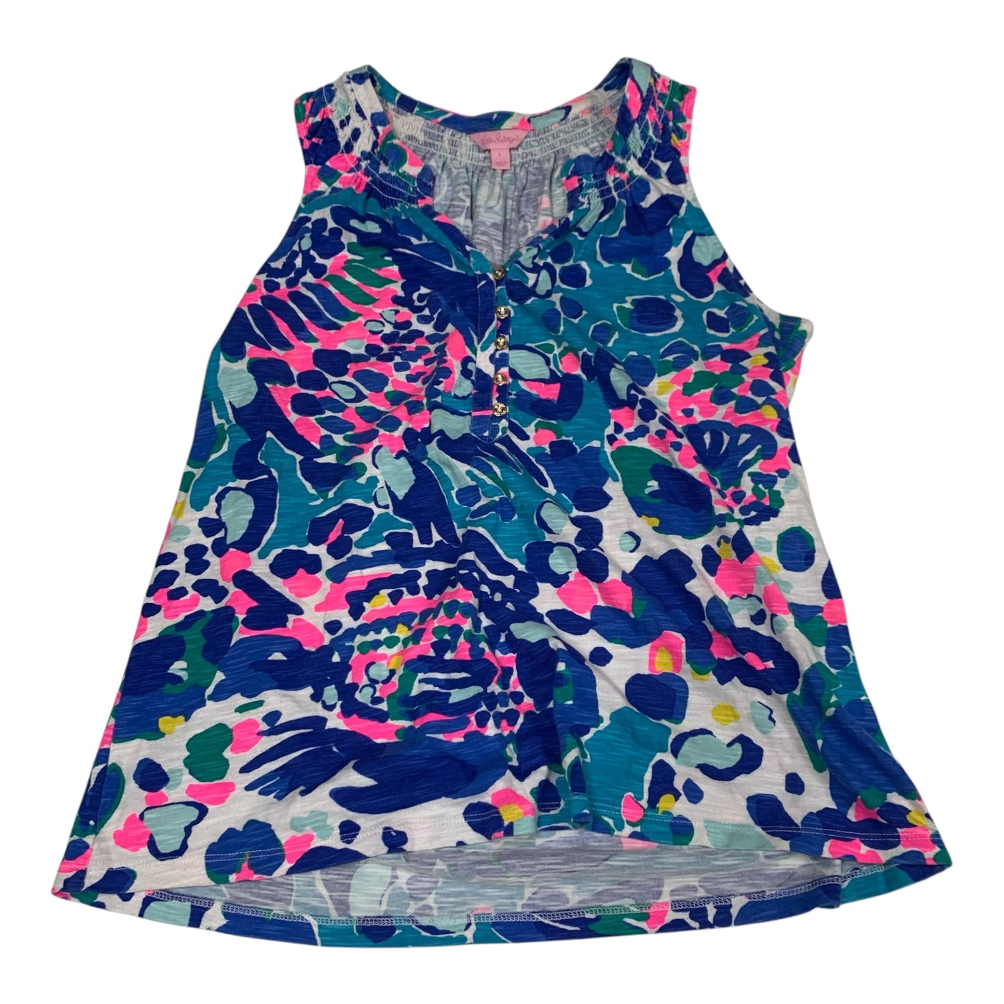 Top Sleeveless Designer By Lilly Pulitzer In Blue, Size: L