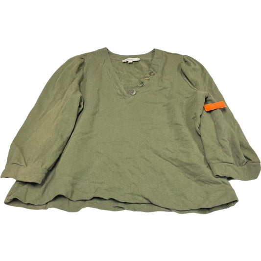 Top Long Sleeve By Loft In Green, Size: Xl