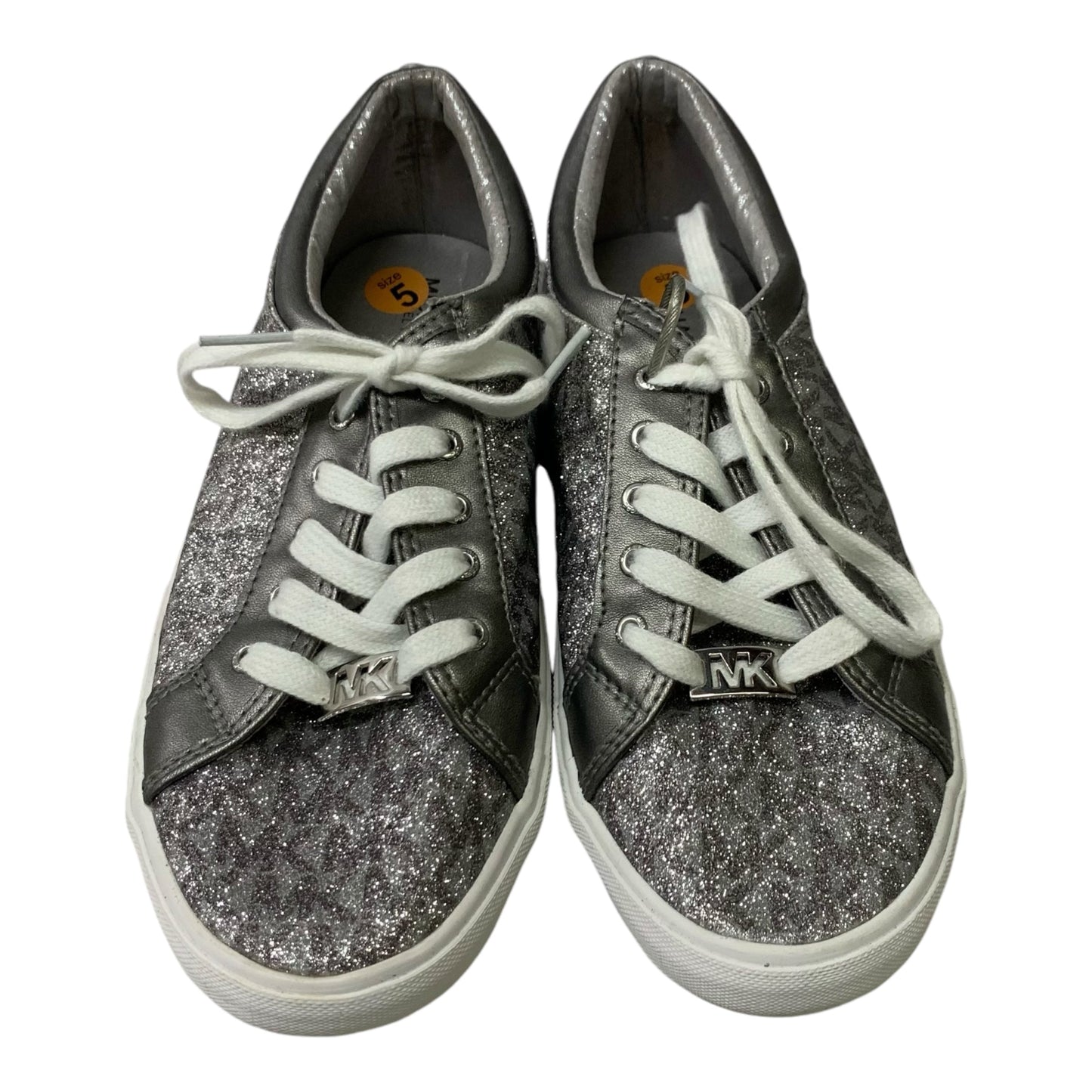 Shoes Sneakers By Michael By Michael Kors In Silver, Size: 5