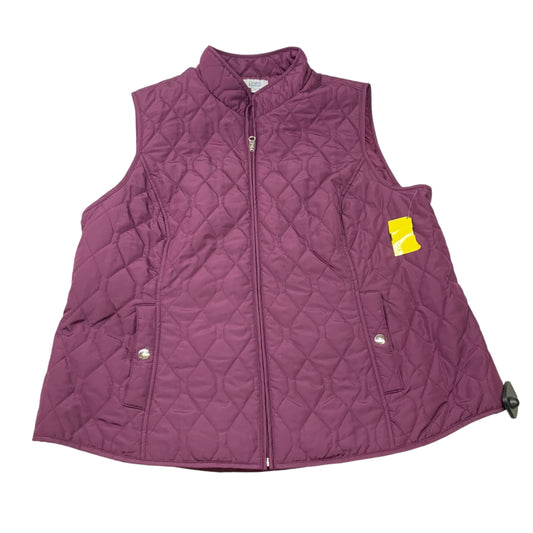 Vest Puffer & Quilted By Croft And Barrow In Purple, Size: Xxl