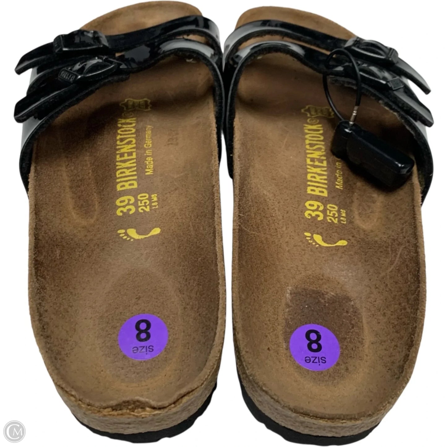 Sandals Flats By Birkenstock In Black, Size: 8