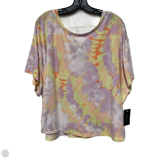 Athletic Top Short Sleeve By Tek Gear In Pink & Purple, Size: 3x