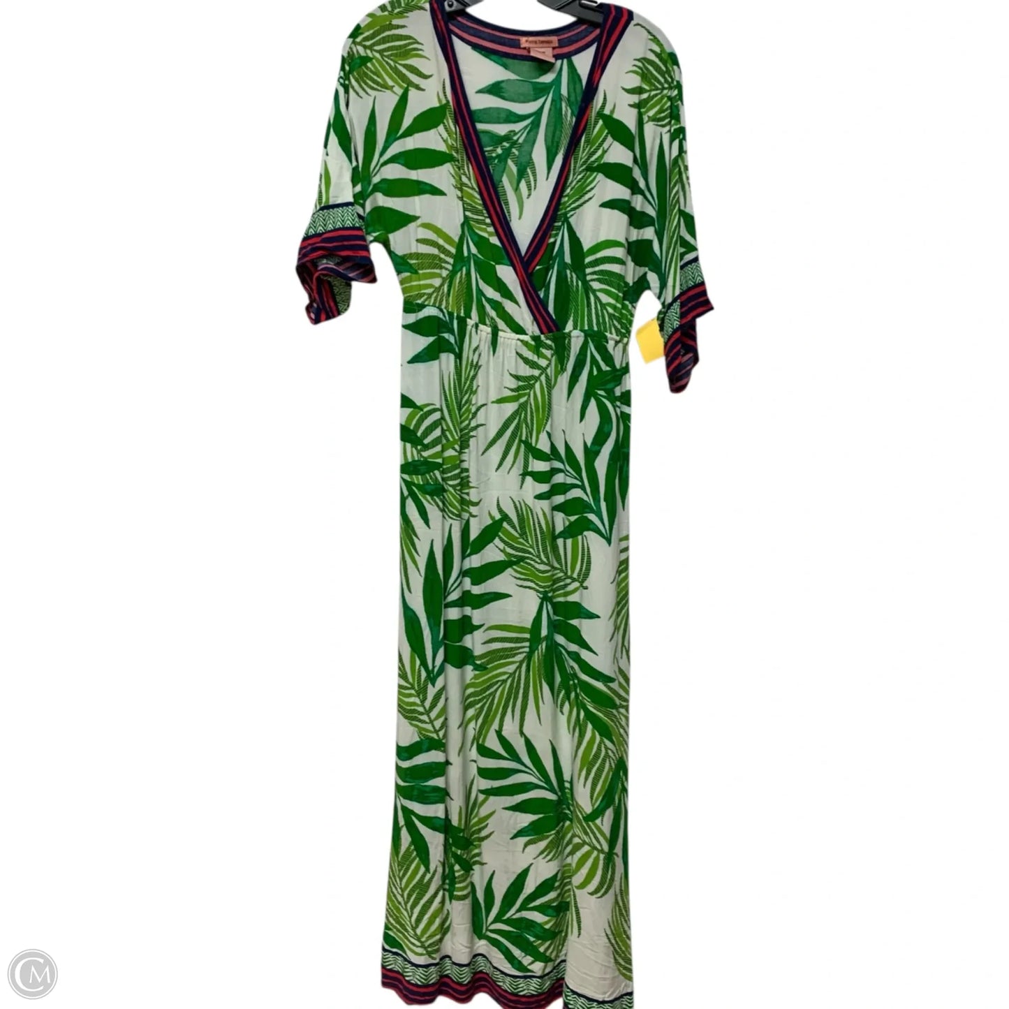 Dress Casual Short By Flying Tomato In Green & White, Size: M