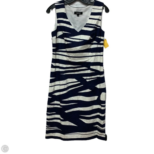 Dress Work By Nine West In Blue & White, Size: M