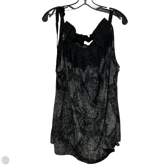 Top Sleeveless By Tahari By Arthur Levine In Black & Grey, Size: 1x