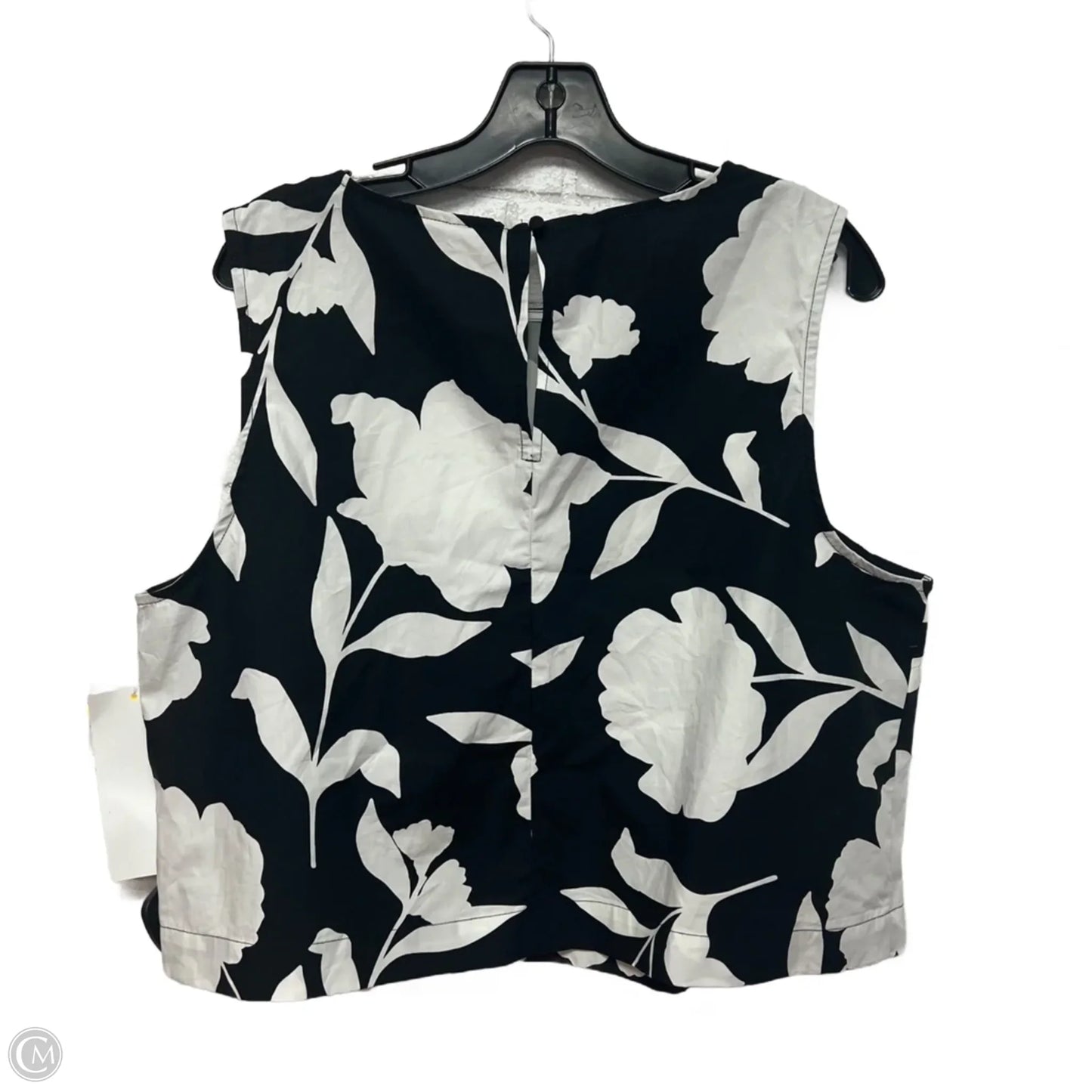 Top Sleeveless Designer By Target-designer In Black & White, Size: Xl