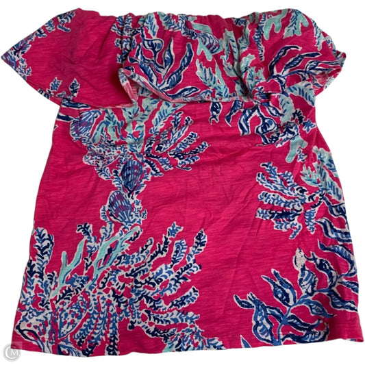Top Sleeveless Designer By Lilly Pulitzer In Blue & Pink, Size: S
