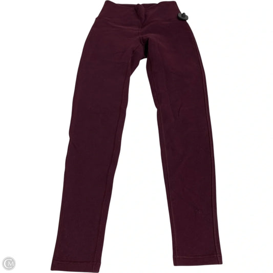 Athletic Leggings By Lululemon In Maroon, Size: S