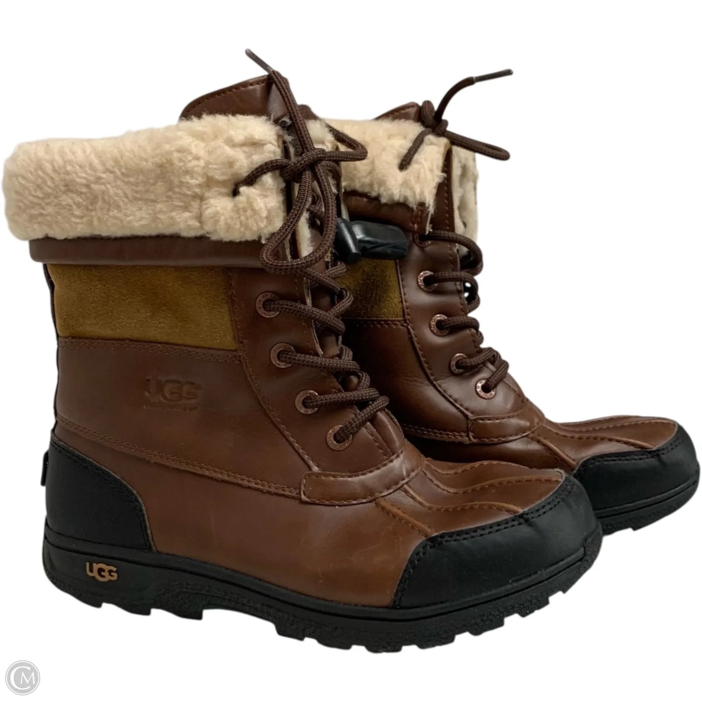 Boots Designer By Ugg In Brown, Size: 5