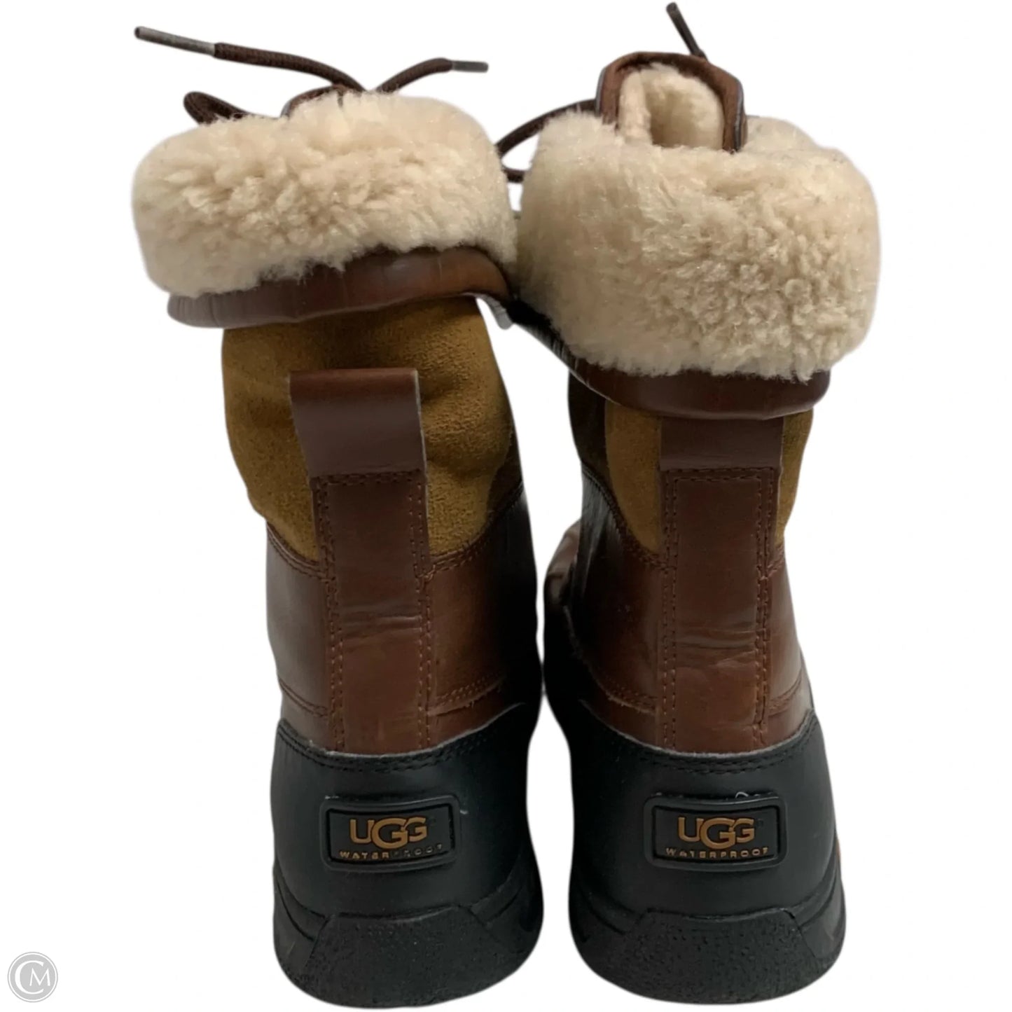 Boots Designer By Ugg In Brown, Size: 5
