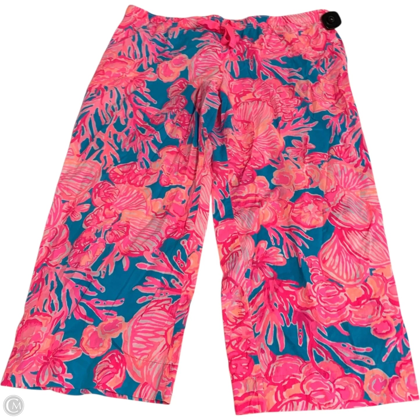 Pants Designer By Lilly Pulitzer In Blue & Pink, Size: Xl