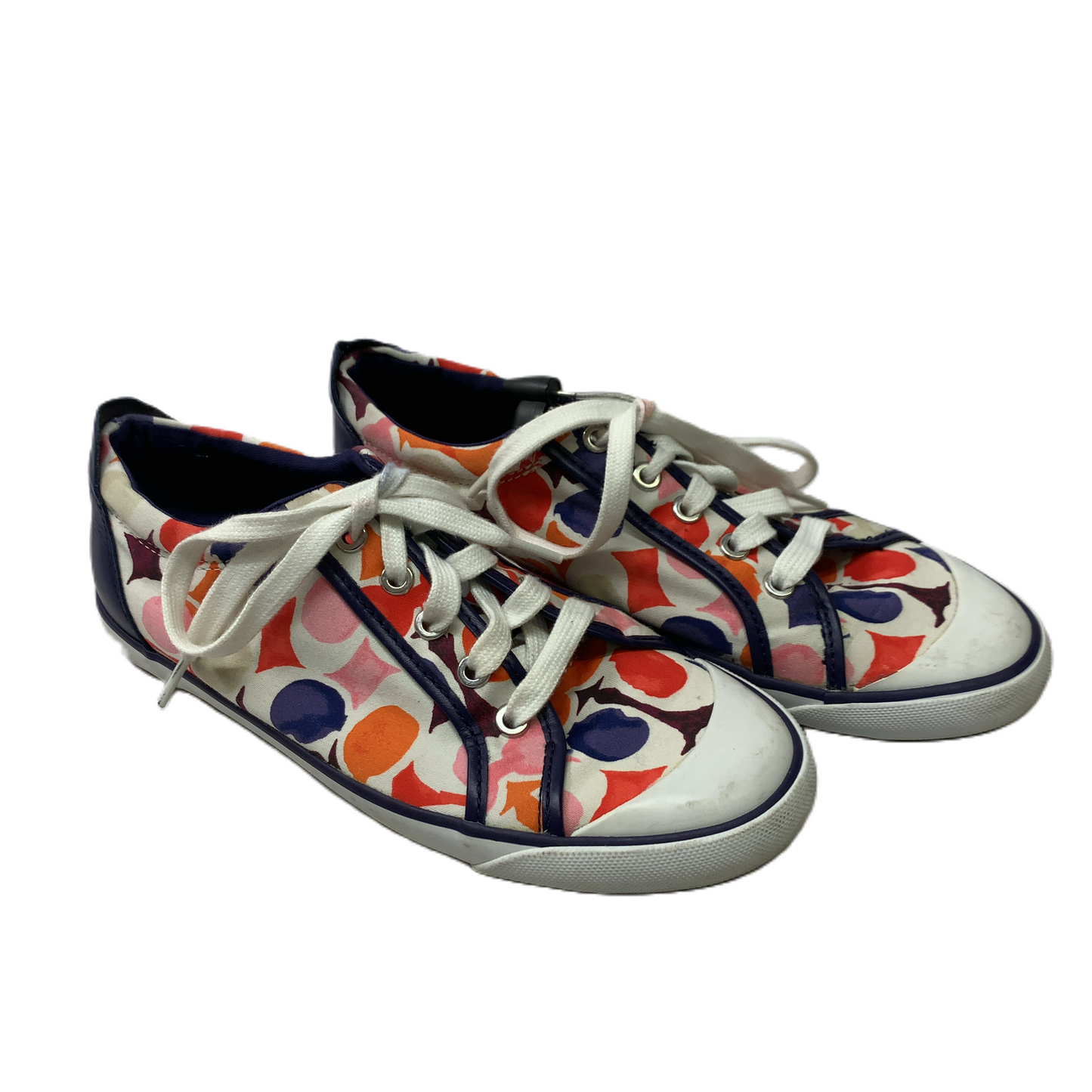 Blue & Red & White  Shoes Designer By Coach  Size: 9