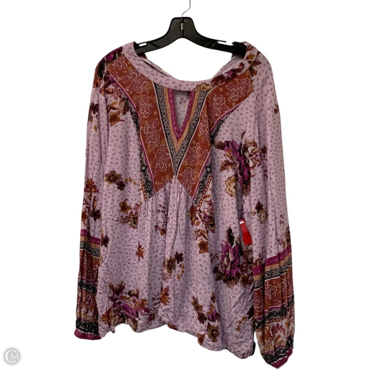 Top Long Sleeve By Maurices In Purple, Size: 2x