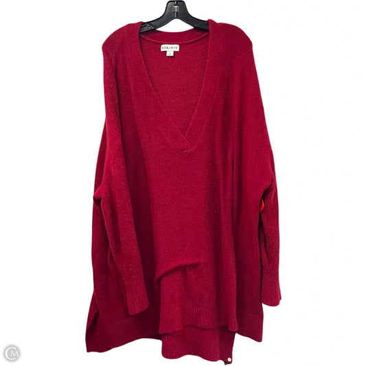 Sweater By Ava & Viv In Red, Size: 3x