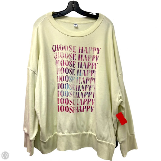 Sweatshirt Crewneck By Old Navy In Yellow, Size: 4x