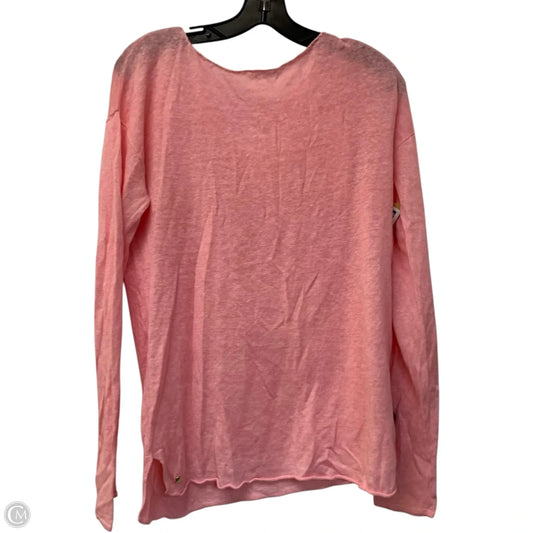Top Long Sleeve Designer By Lilly Pulitzer In Pink, Size: L