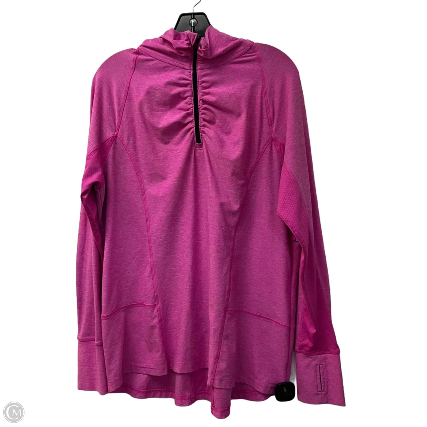 Athletic Top Long Sleeve Collar By Champion In Pink, Size: 1x