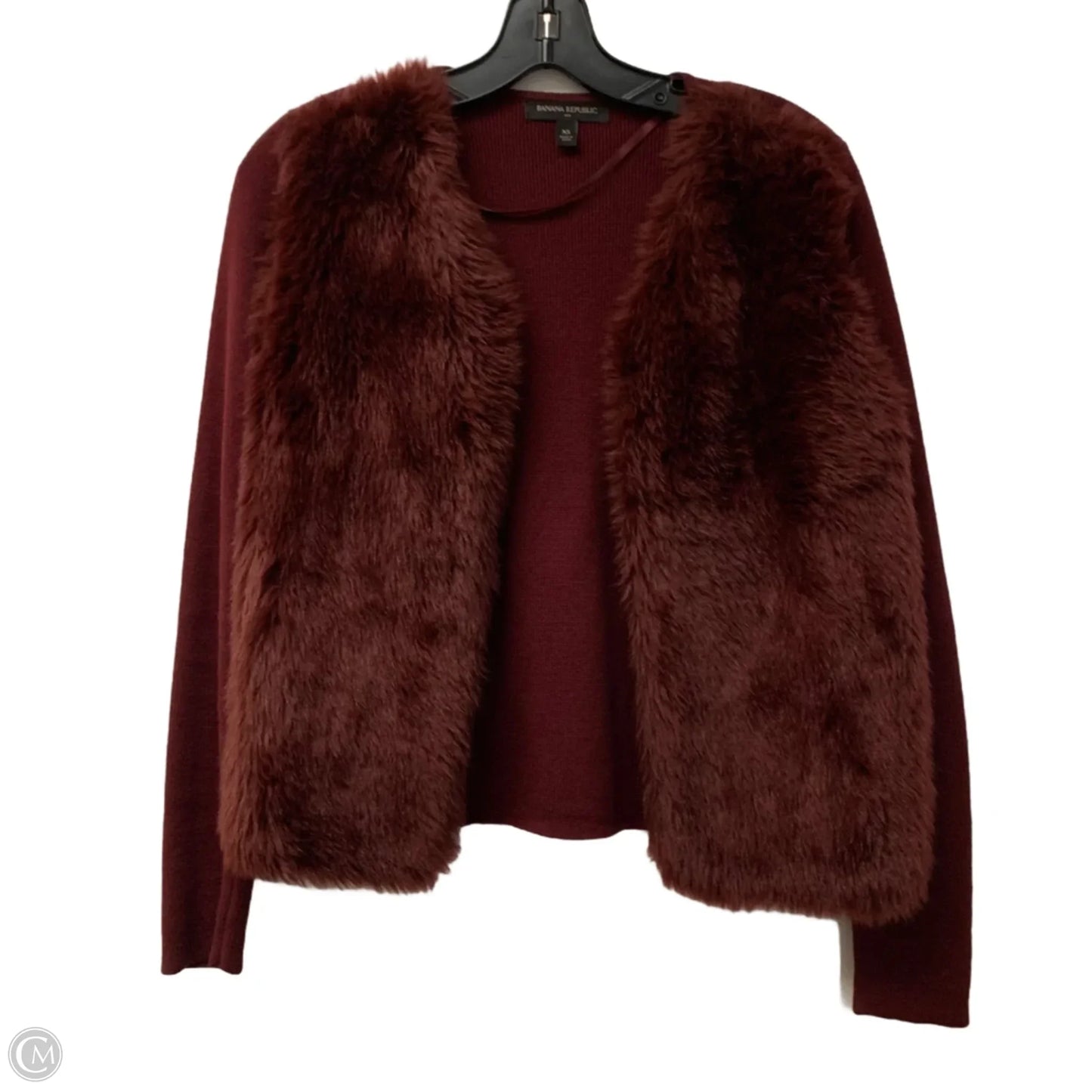 Jacket Faux Fur & Sherpa By Banana Republic In Purple, Size: Xs