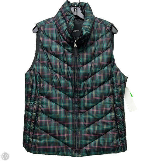Vest Puffer & Quilted By Talbots In Plaid Pattern, Size: Xlp