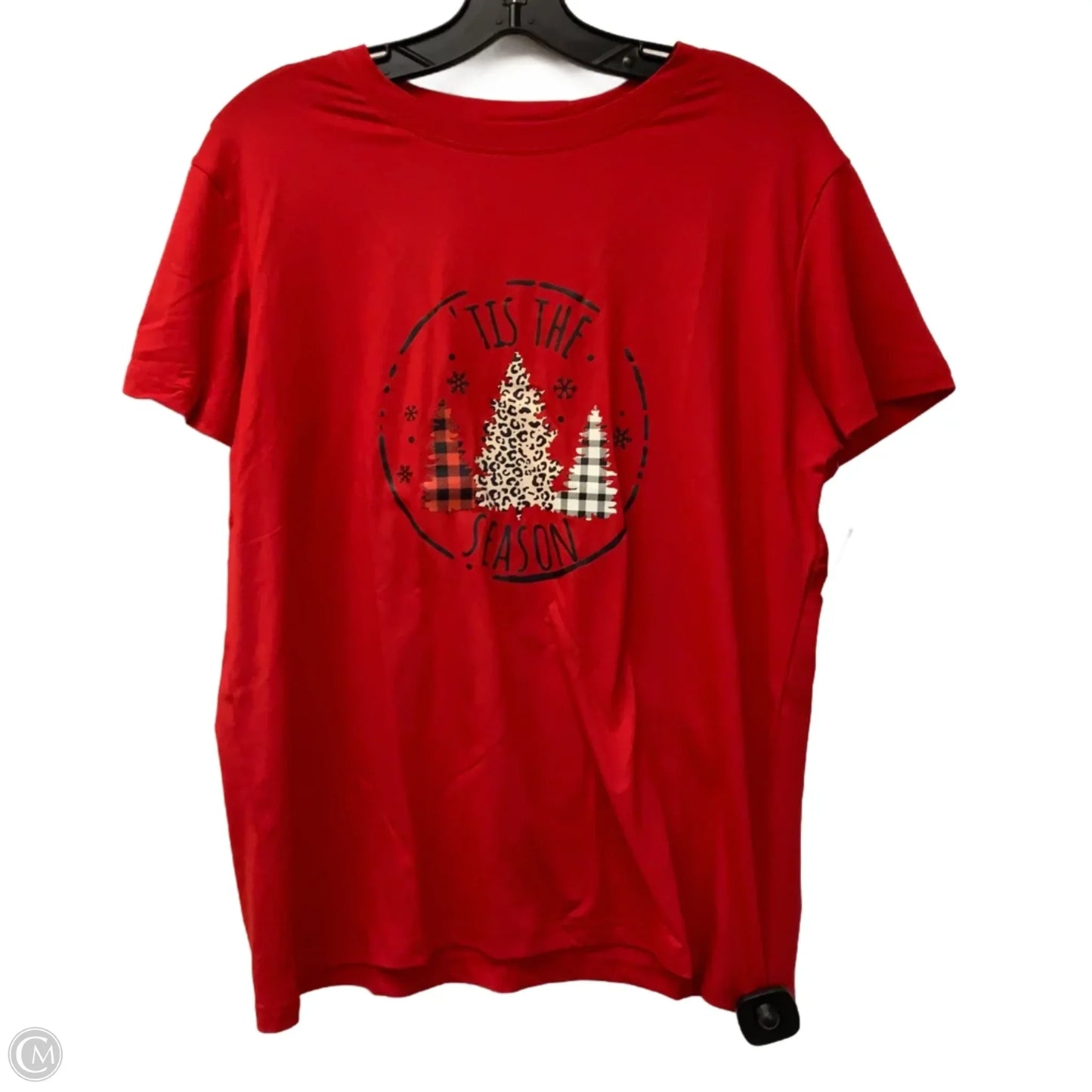 Top Short Sleeve By Shein In Red, Size: Xl