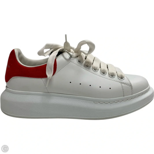 Shoes Luxury Designer By Alexander Mcqueen In Red & White, Size: 8
