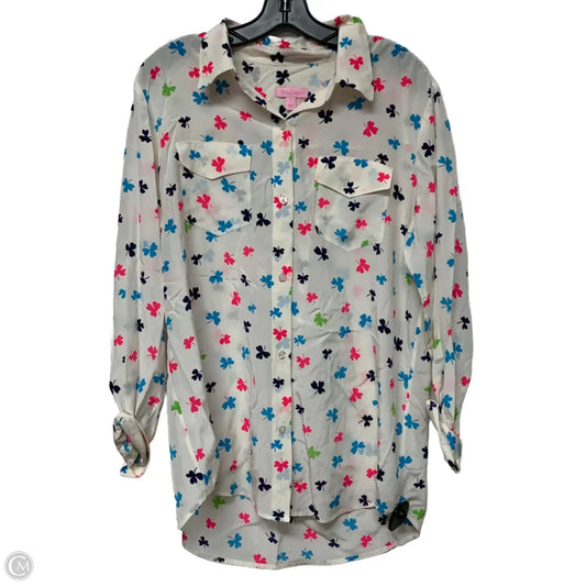 Top Long Sleeve Designer By Lilly Pulitzer In Cream, Size: L