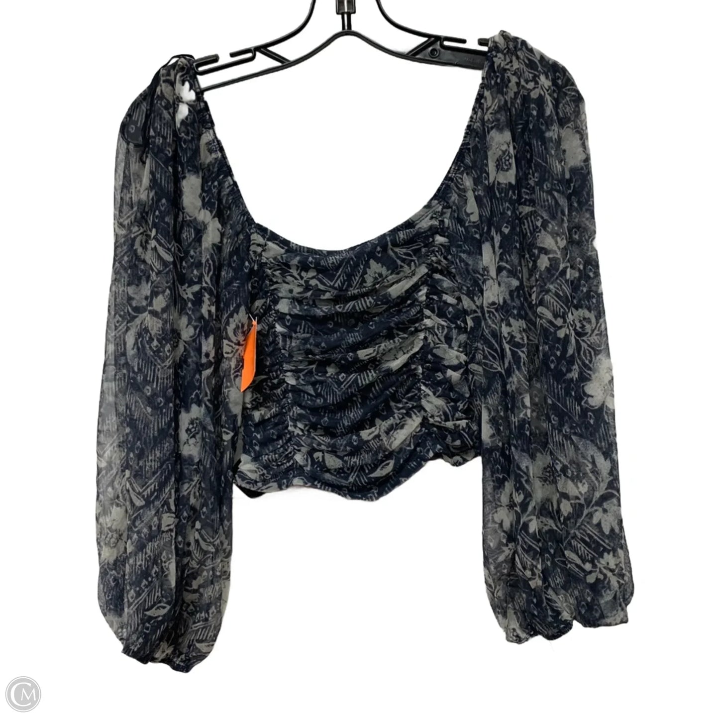 Top Long Sleeve By Free People In Blue, Size: S