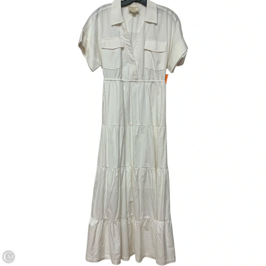 Dress Casual Maxi By Maeve In White, Size: Xs